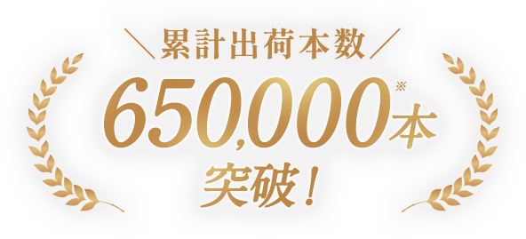 累計出荷本数650,000本突破！ ※2001年〜2024年5月の販売実績 自社調査