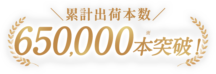 累計出荷本数650,000本突破！ ※2001年〜2024年5月の販売実績 自社調査